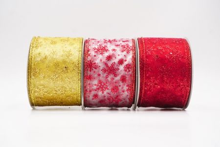 Sparkling Christmas Snowflake Wired Ribbon - Sparkling Christmas Snowflake Wired Ribbon